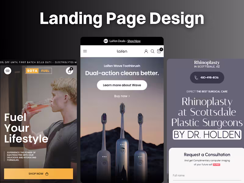Cover image for Landing Pages - Design & Development