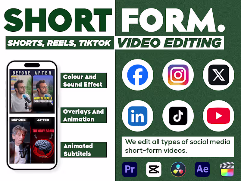 Cover image for Professional Podcast Video and Audio Editing within 48 hours