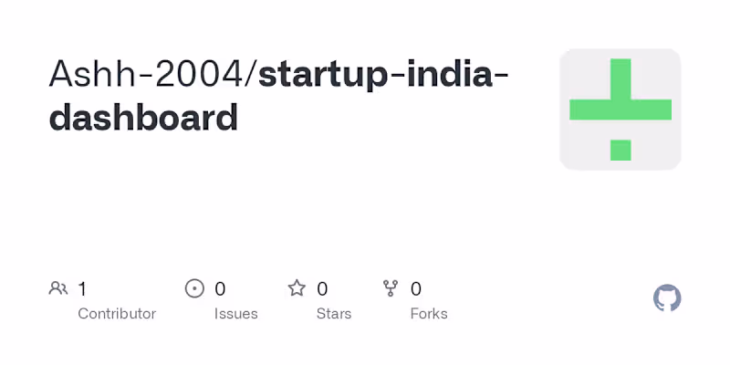 Cover image for Startup India Dashboard