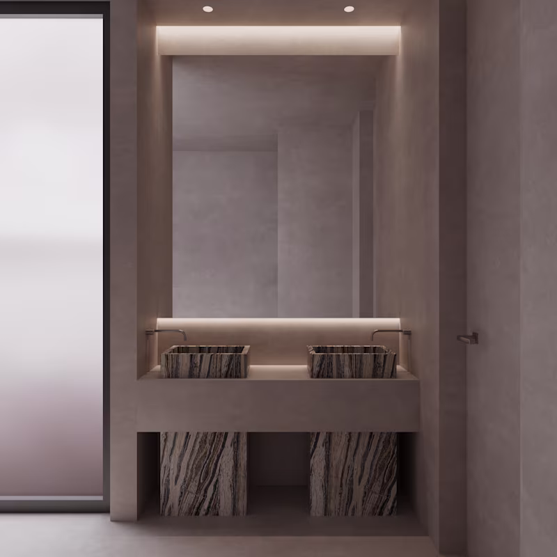 Cover image for Wrapping up the year… again😅 Modern bathroom interior | war...