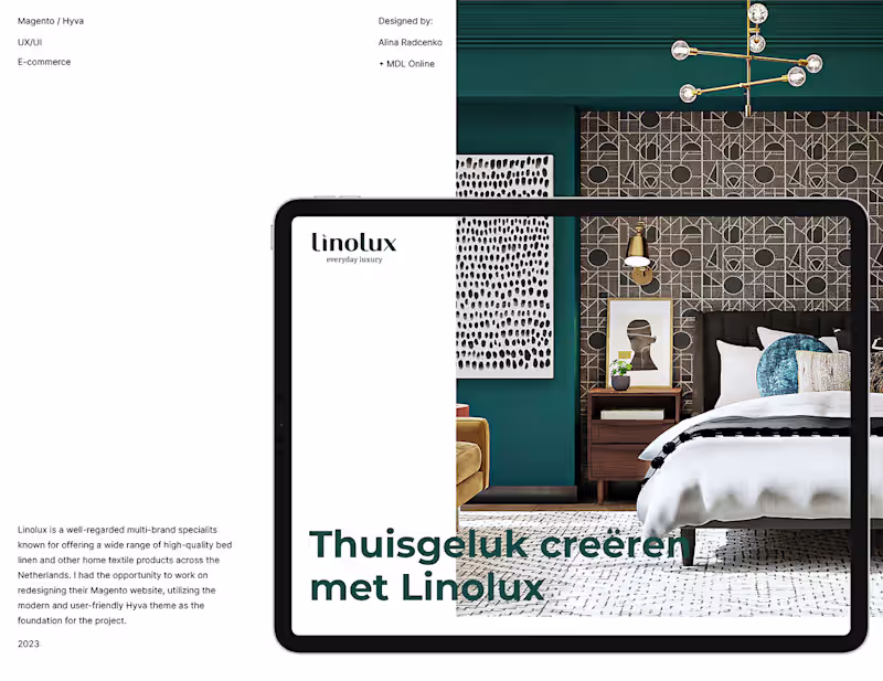 Cover image for LINOLUX / E-commerce website redesign 