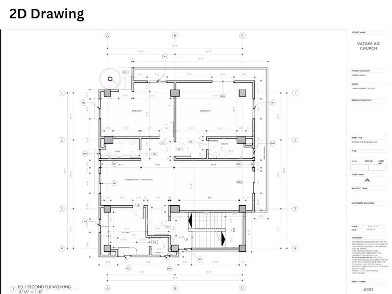 Cover image for Architectural 2D Drafting – Floor Plans, Elevations, Sections