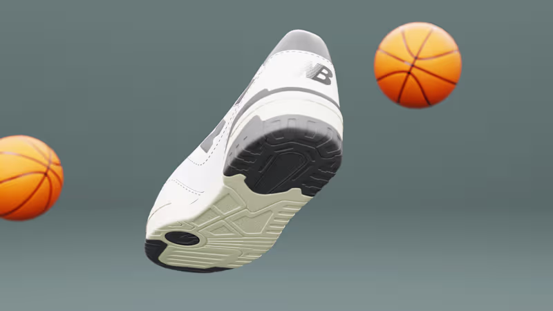 Cover image for I modeled and rendered this New balance 550 sneakers in blen...
