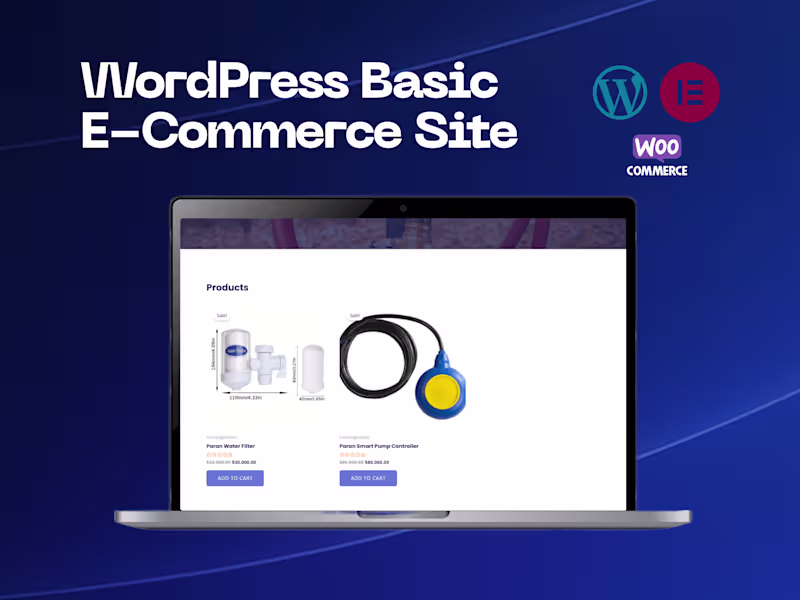 Cover image for WordPress Basic E-commerce Site
