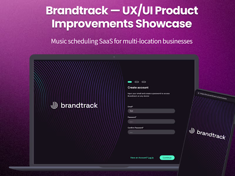 Cover image for Brandtrack — Product Improvements for a Music Scheduling SaaS