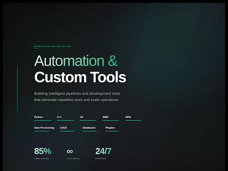 Cover image for Automation & Custom Tools Development