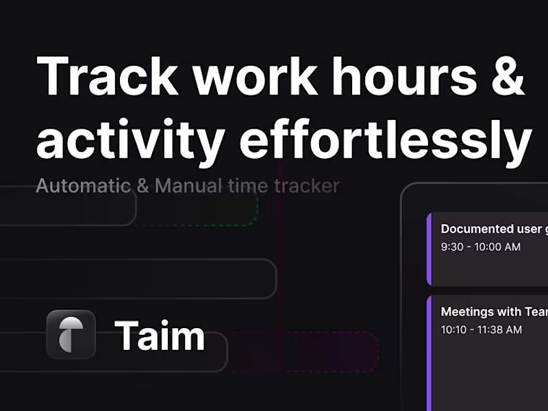Cover image for Automated Time Tracking Software