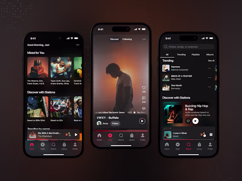 Cover image for Intuitive Music Streaming App Design