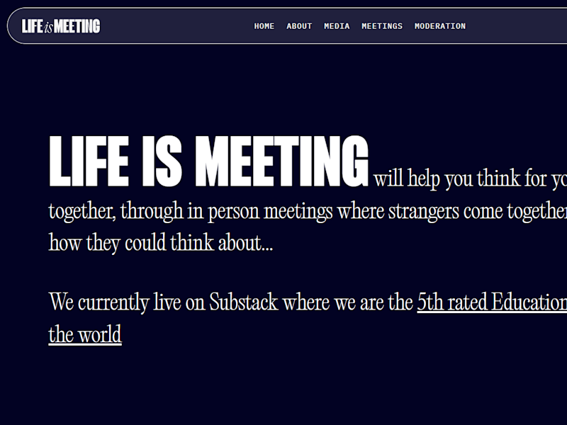 Cover image for Life is Meeting