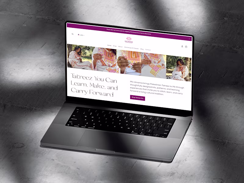 Cover image for Min Amanne Shopify Website Redesign