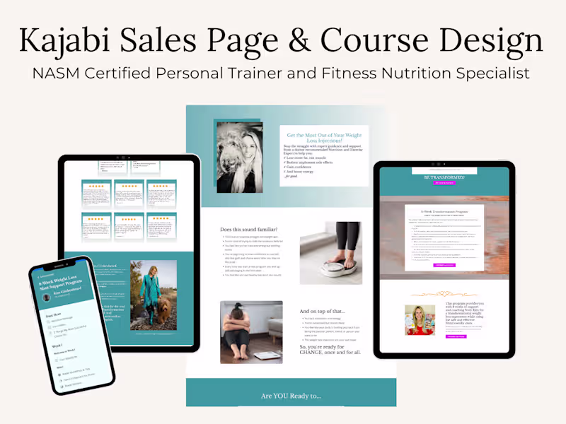 Cover image for Kajabi Sales Page and Course Design