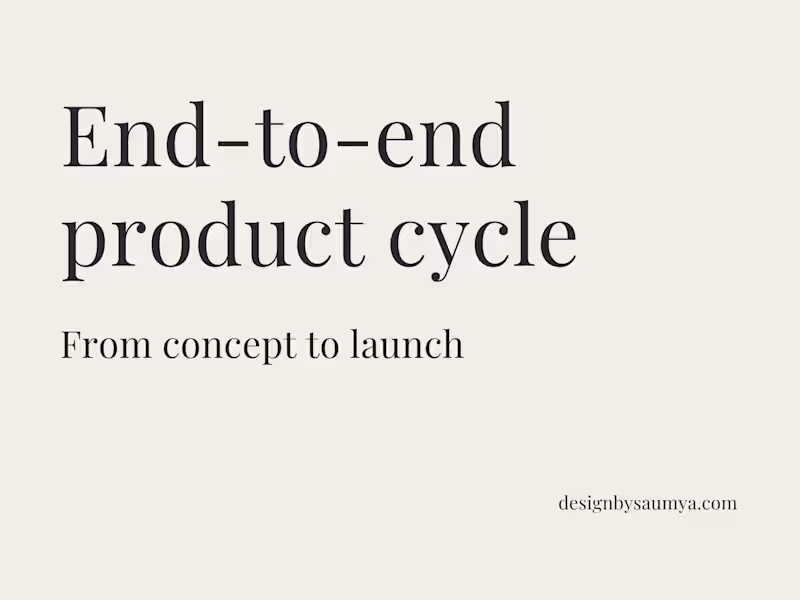 Cover image for End-to-End Product Design (From Concept to Launch)