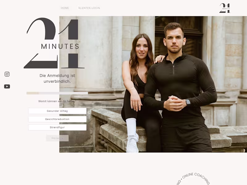 Cover image for 21 Minutes Website