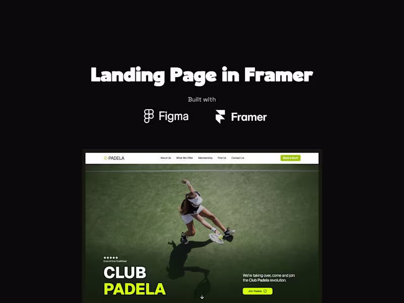 Cover image for Framer Landing Page Design and Development