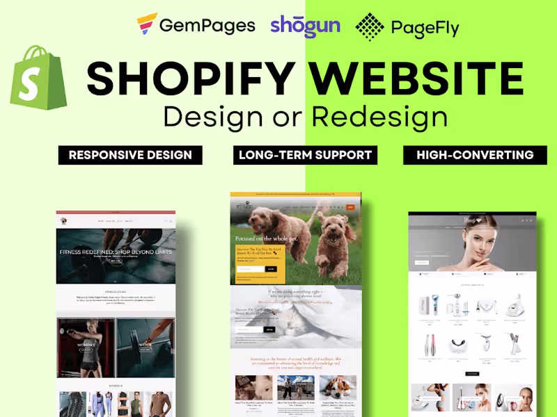 Cover image for I will design a Shopify Website for your Business