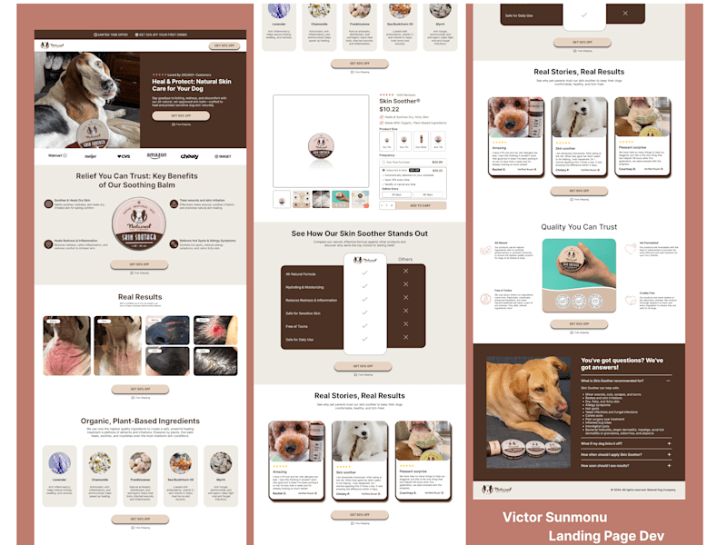 Cover image for Figma Landing Page for Natural Dog Company