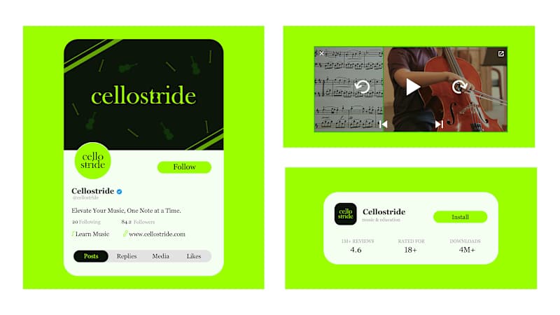Cover image for Cellostride - Brand Identity :: Behance