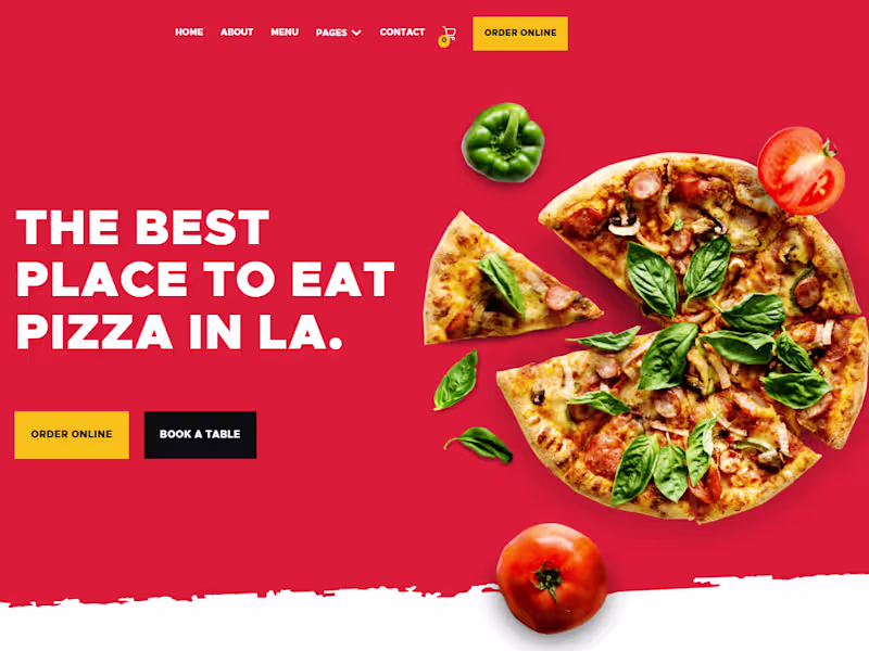 Cover image for Webflow: Pizza Restaurant Website