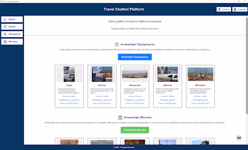 Cover image for Travel Chatbot Desktop Platform