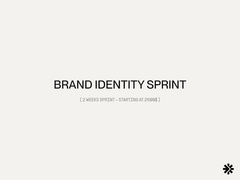 Cover image for Brand Identity Sprint