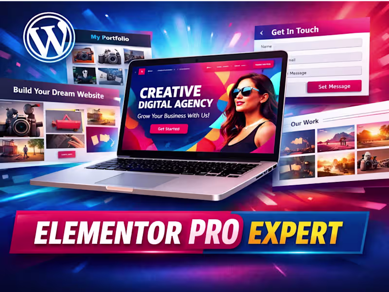 Cover image for I will design wordpress website with elementor pro