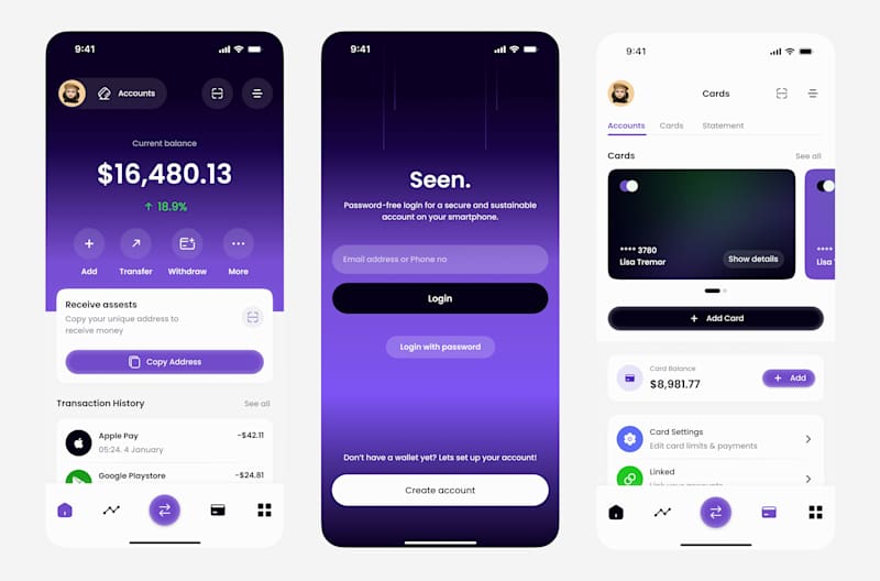 Cover image for Seen wallet UI