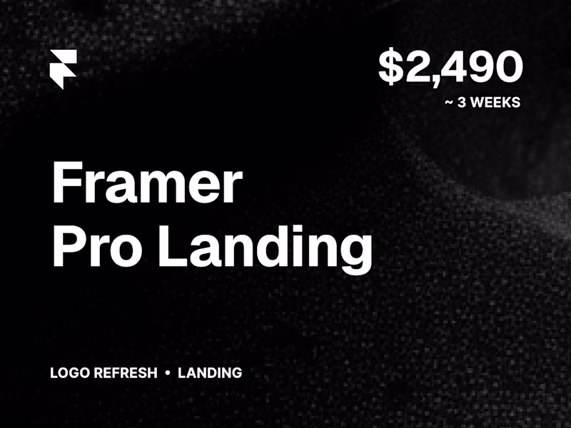 Cover image for Framer Pro Landing