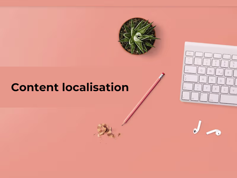 Cover image for Content development & localisation
