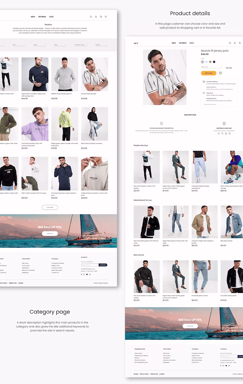 Cover image for  Ecommerce website | UX/UI Design