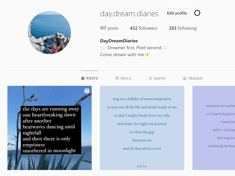 Cover image for DayDreamDiaries (@day.dream.diaries) • Instagram page