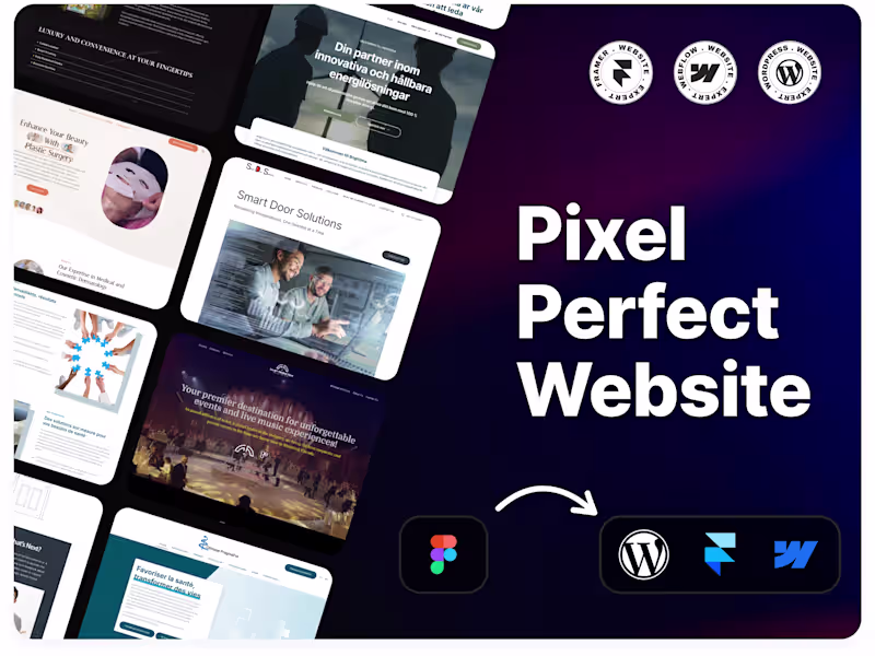 Cover image for Pixel-Perfect Website from Figma to WordPress, Webflow or Framer
