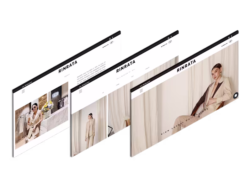 Cover image for Website design for Rinrata brand