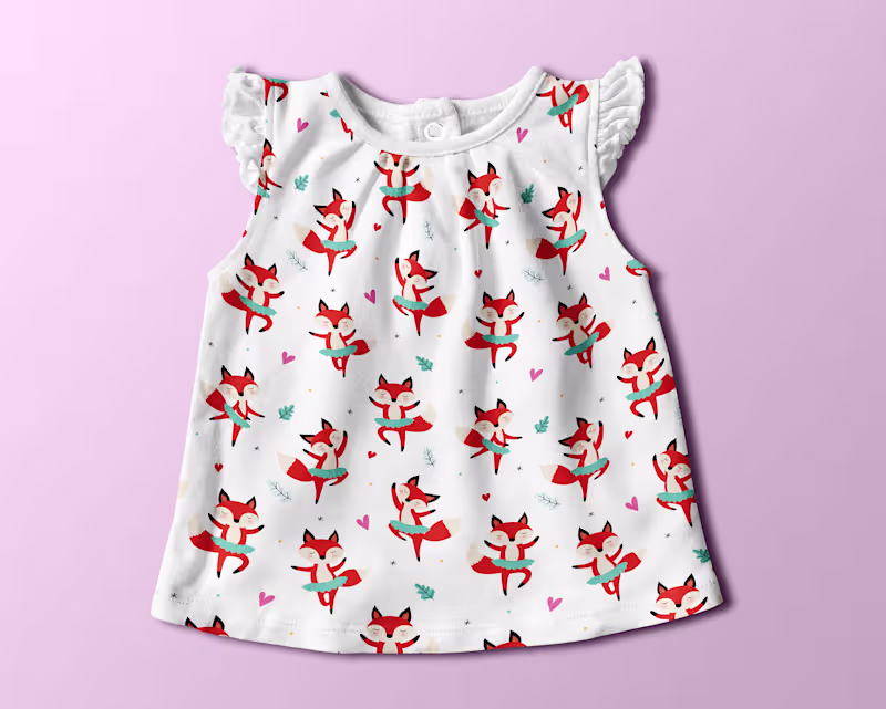 Cover image for Ballet Fox Seamless Pattern :: Behance