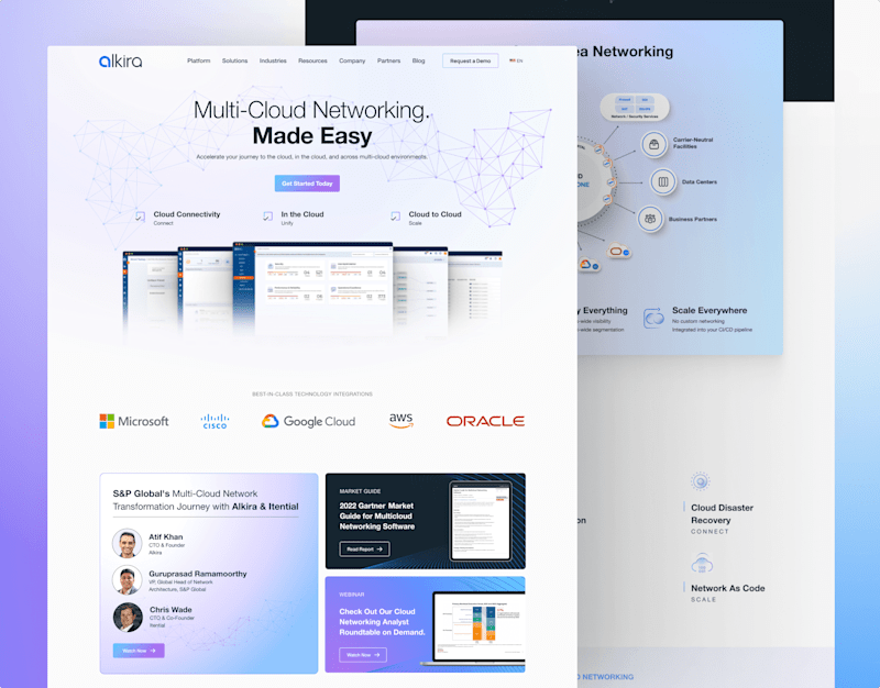 Cover image for Alkira Website Redesign – Elevating Cloud Networking UX