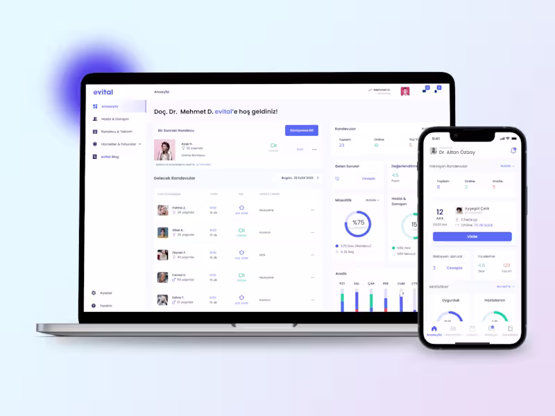 Cover image for evital Health Service Appointment App