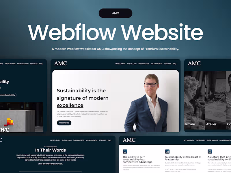 Cover image for Premium Sustainability Consultant Website on Webflow