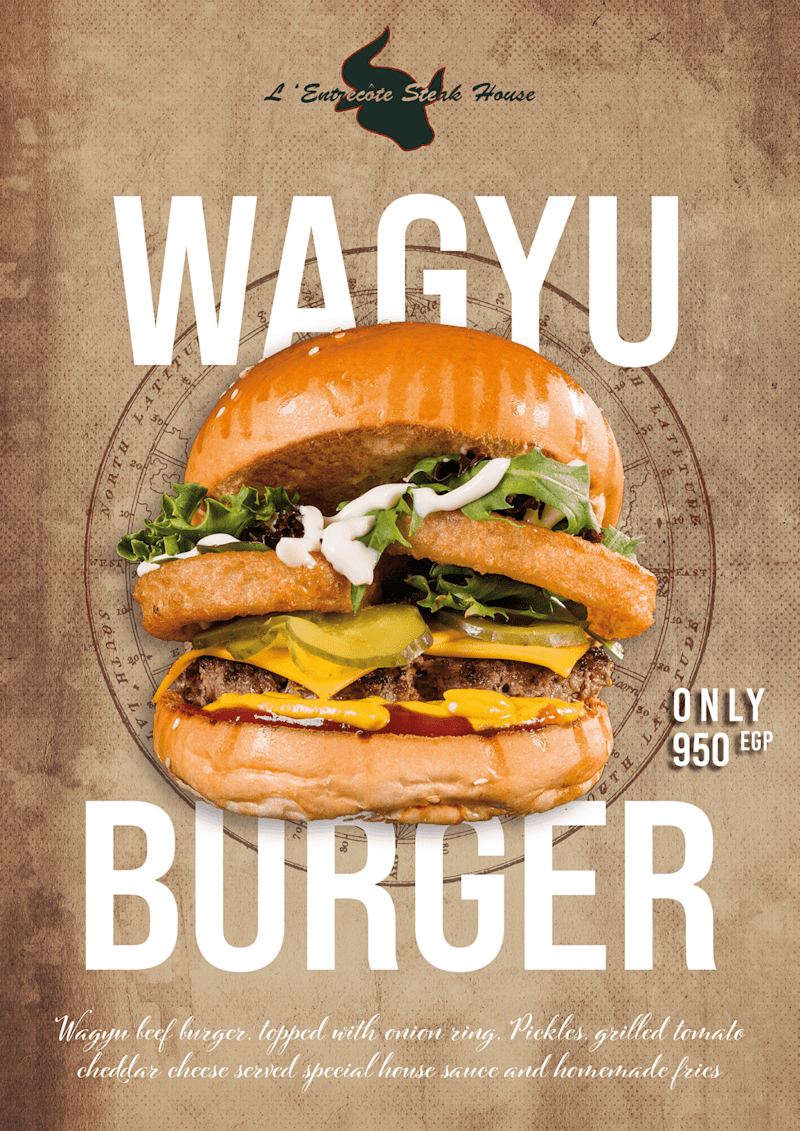 Cover image for Wagyu Burger Stand Menu Offer :: Behance