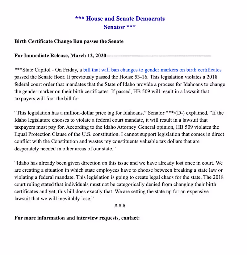 Cover image for Press Release Writer/Deputy Communications Director 