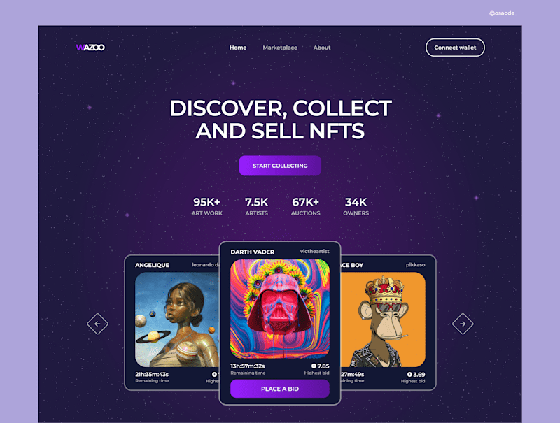 Cover image for Wazoo - buy, collect and sell NFTs