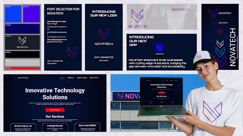 Cover image for NovaTech Brand Identity Design