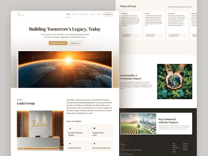 Cover image for Lunia Group Website Design & Development