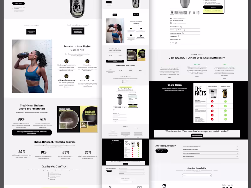 Cover image for Shakesphere Product Offer Landing Page