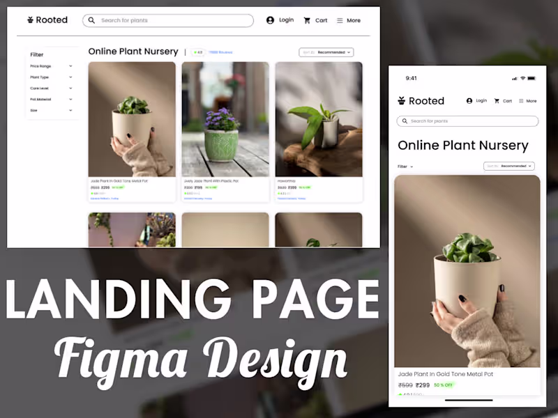 Cover image for Landing Page Design (Figma Design + No Code Development)
