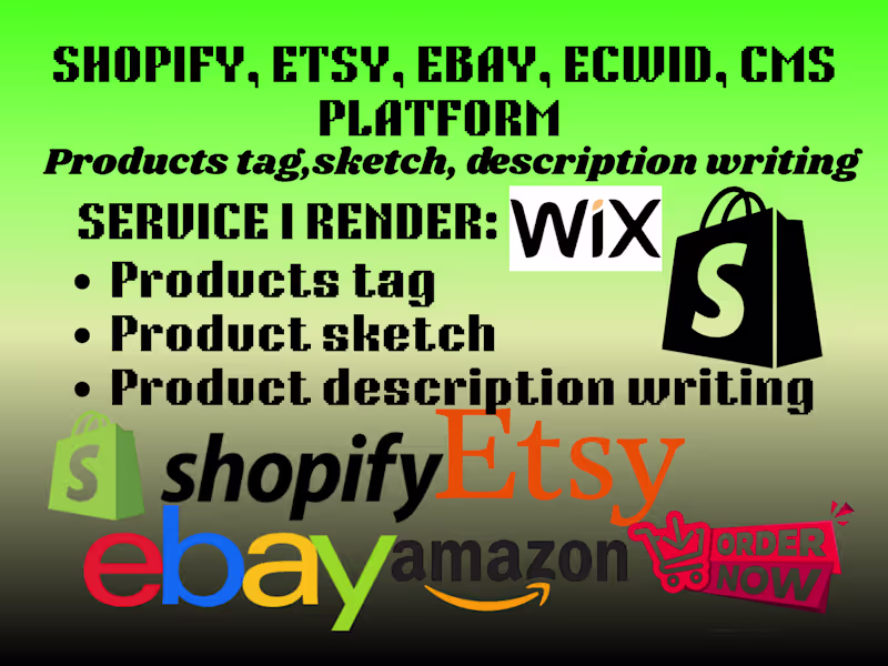Cover image for do product upload seo listing description writing image edit 