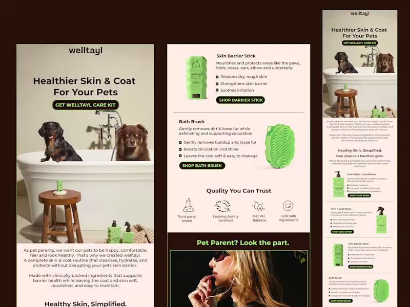 Cover image for Welcome Email for Welltayl Pet Care