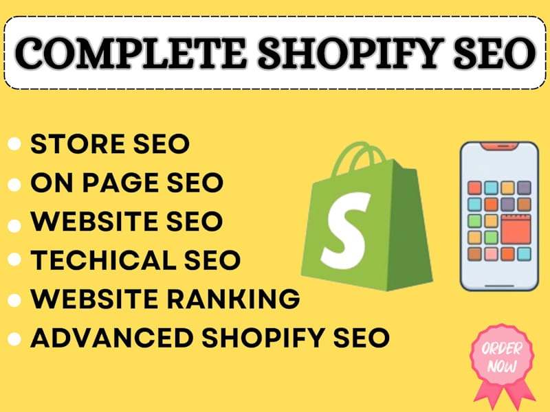 Cover image for i will optimize website seo on shopify etsy wix ebay