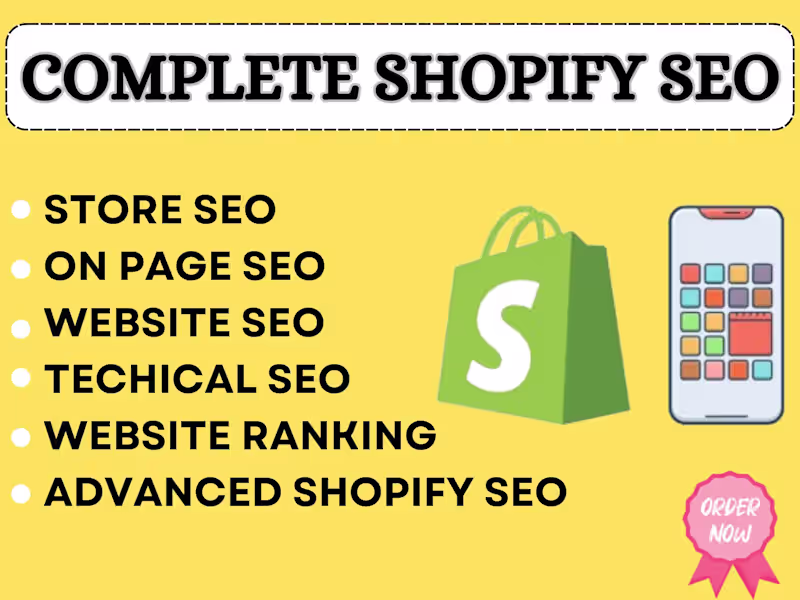 Cover image for i will optimize website seo on shopify etsy wix ebay
