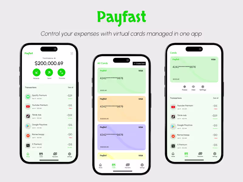 Cover image for Payfast -  Smart Expense Management with Virtual Cards