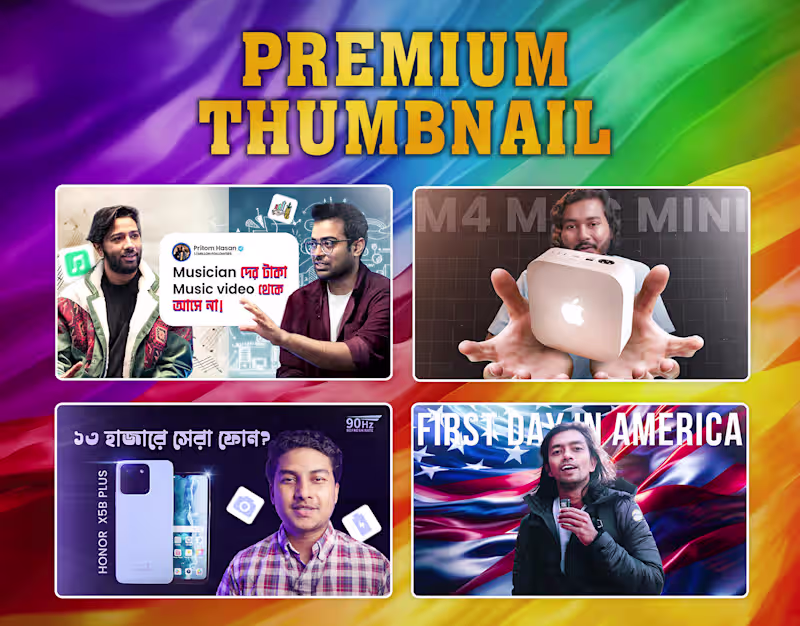 Cover image for YouTube Thumbnail Designs