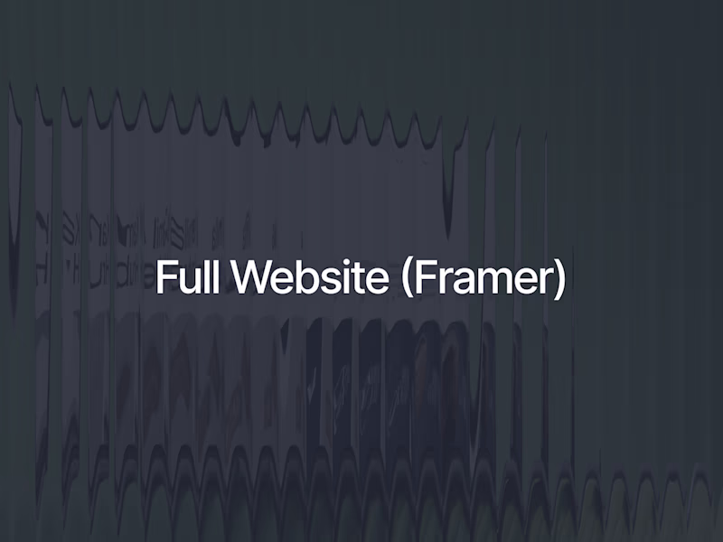 Cover image for Full Website (Framer)